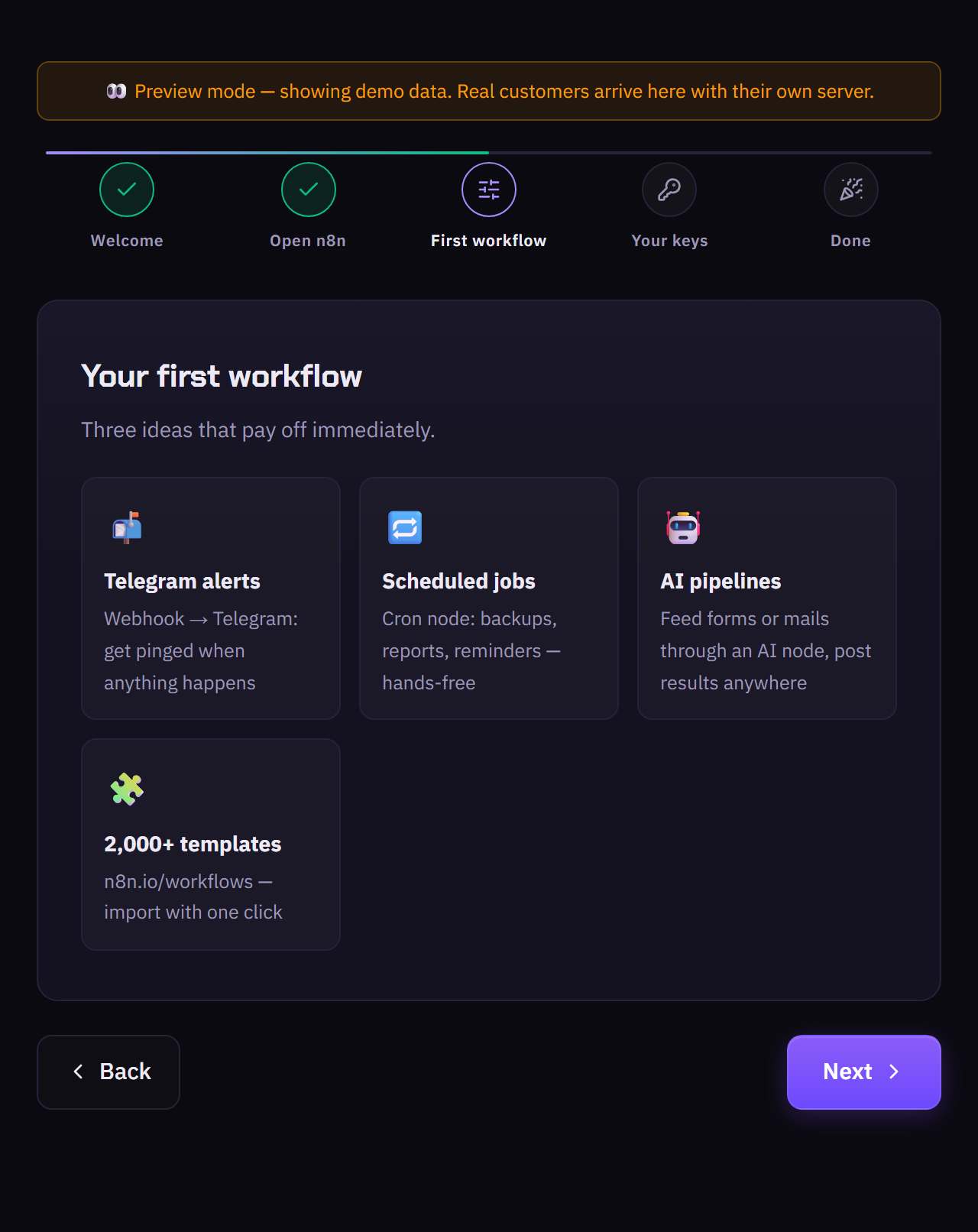 Your first workflow