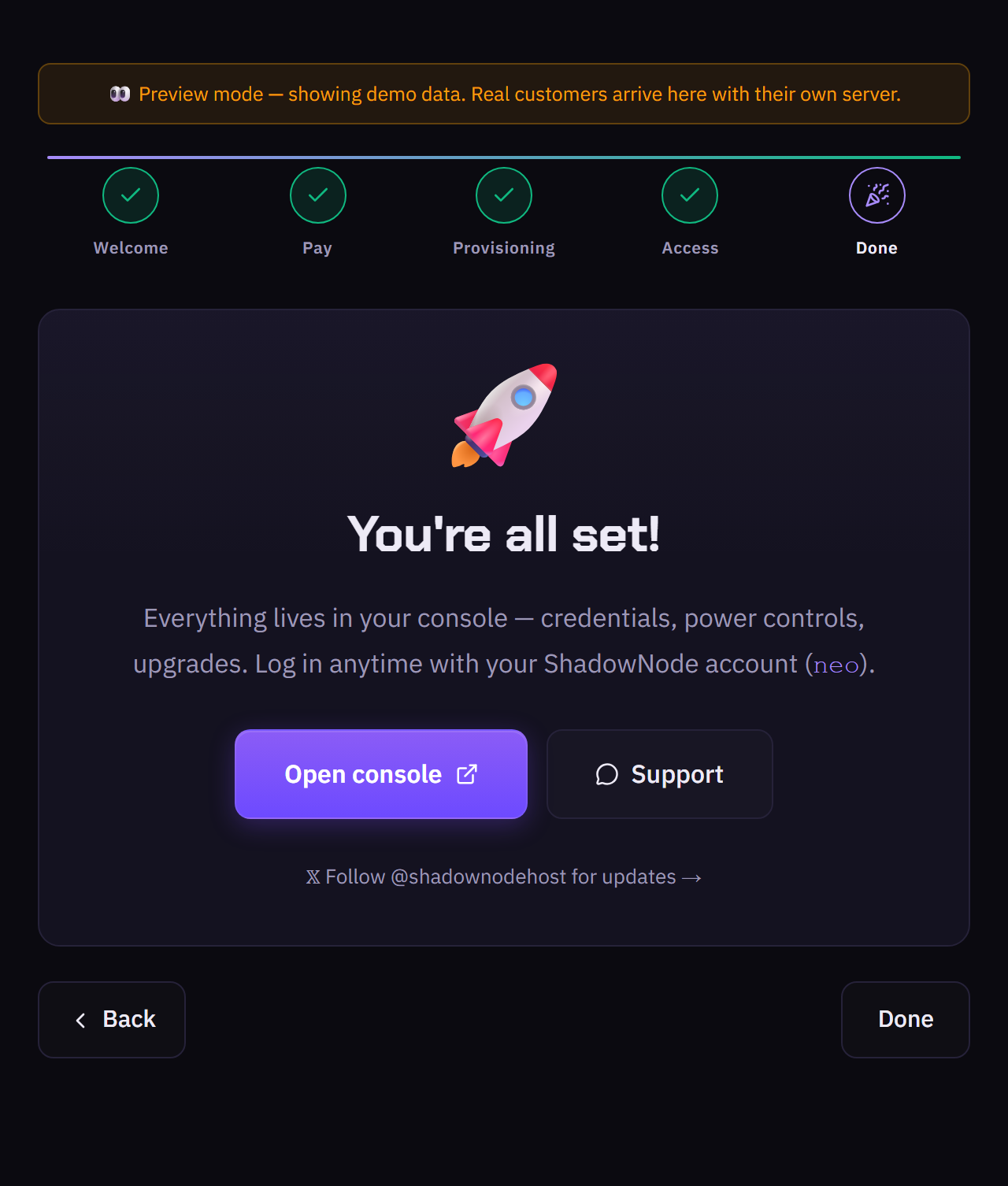 You’re all set