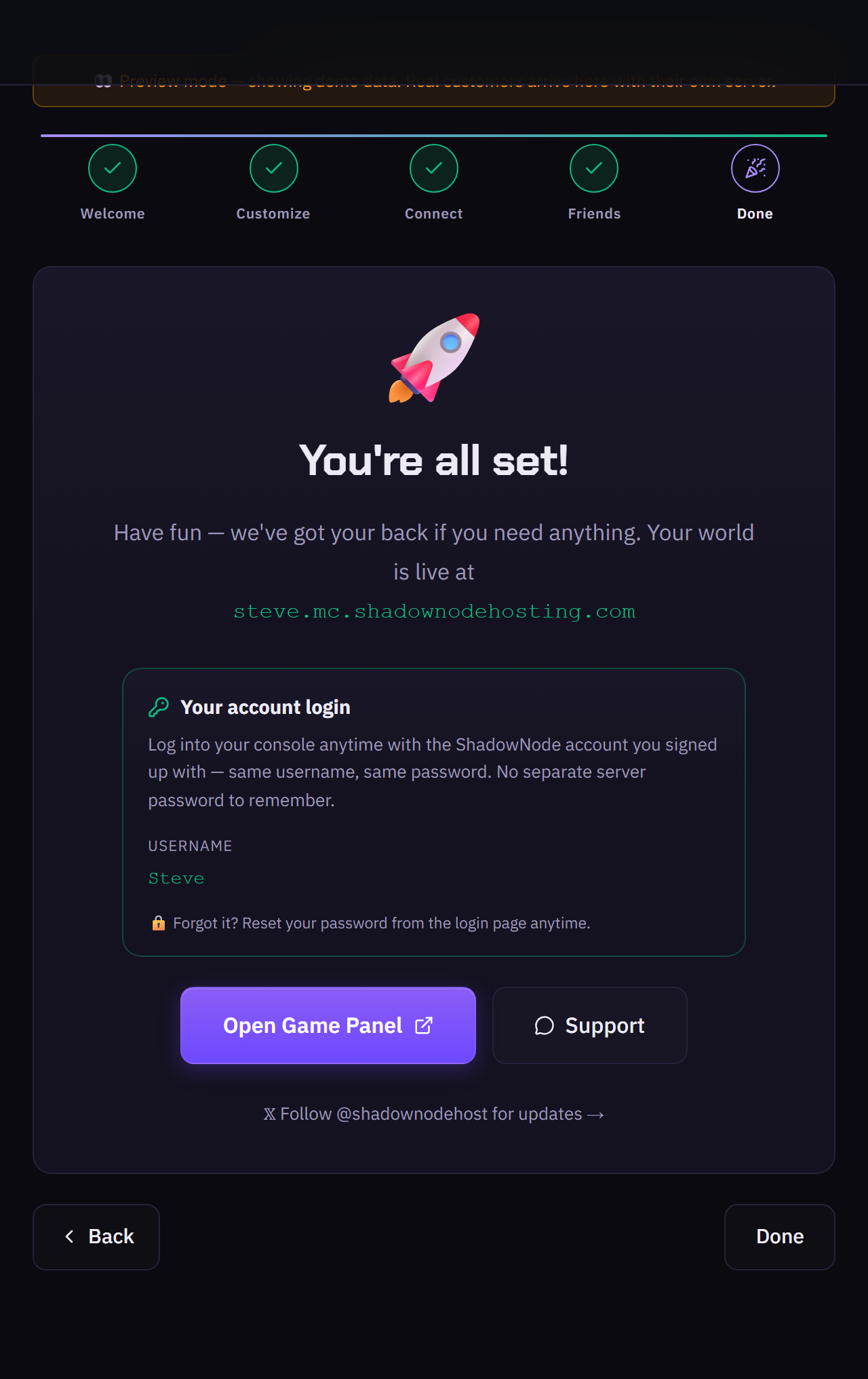 You’re all set